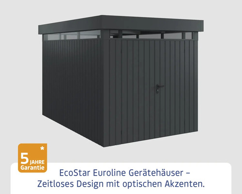 Abri de jardin EcoStar Euroline avec cinq ans de garantie
