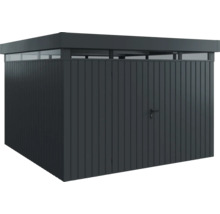 Abri de jardin en métal avec double porte et lanterneau