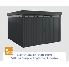 Abri de jardin EcoStar Euroline avec toit plat et porte