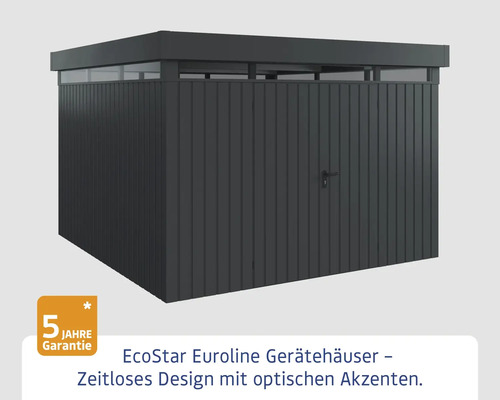 Abri de jardin EcoStar Euroline avec toit plat et porte