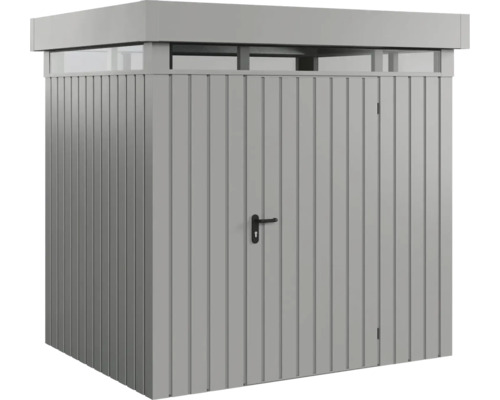 Geräteschrank aus Metall mit Tür und Oberlicht