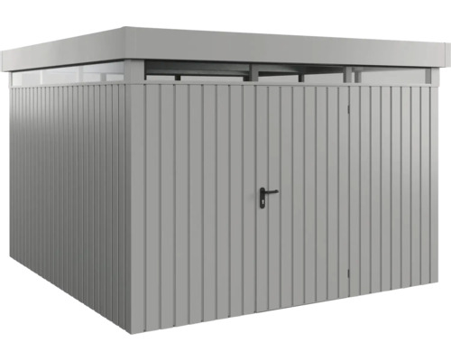 Gartenhaus Hörmann EcoStar 325 x 325 cm RAL 9007 graualuminium Metallgartenhaus mit Tür