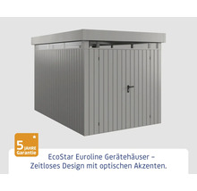 EcoStar Euroliner Gerätehaus mit fünf Jahren Garantie.