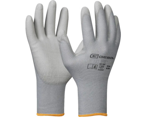 Détail de deux gants en tricot fin Gebol