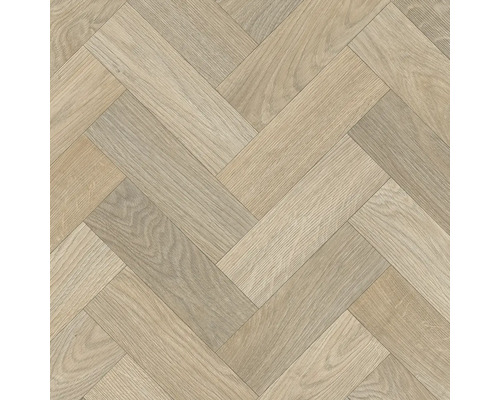 Échantillon de sol PVC Giant aspect chevrons naturel 10323584 10323607 Plancher en bois avec motif à chevrons