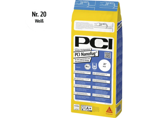 Mortier joint flexible variable PCI Nanofug pour toutes largeurs de joint et tous revêtements céramiques