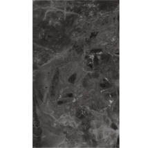 Gros plan d'un carreau de marbre foncé avec de fines veines blanches