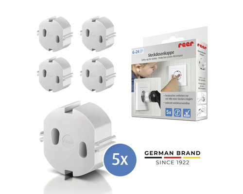 Cinq capuchons de prise de courant pour la sécurité des enfants de Reer