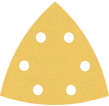 Papier abrasif triangulaire avec des trous pour une ponceuse