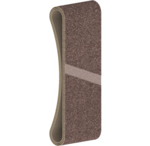 Vue détaillée d'un paillasson brun avec une structure nervurée et un renfort