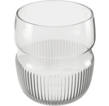 Verre transparent avec texture côtelée