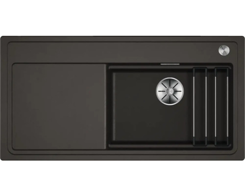 Spüle mit Abtropffläche und Siebkorb