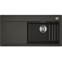 Draufsicht auf eine Küchenspüle mit Abtropffläche