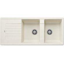 Spüle mit zwei Becken und Abtropffläche