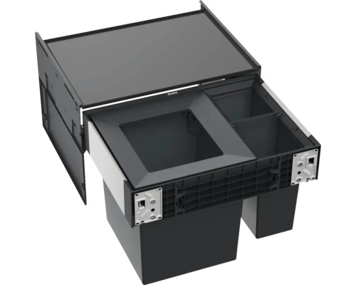 Collecteur de déchets de cuisine avec tiroir coulissant et bacs