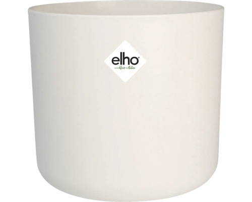 Pot de fleurs blanc avec logo Elho