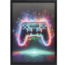 Image encadrée d'un contrôleur avec effets lumineux