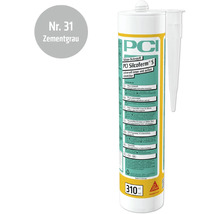 Cartouche de mastic silicone PCI Silcoferm S, gris ciment