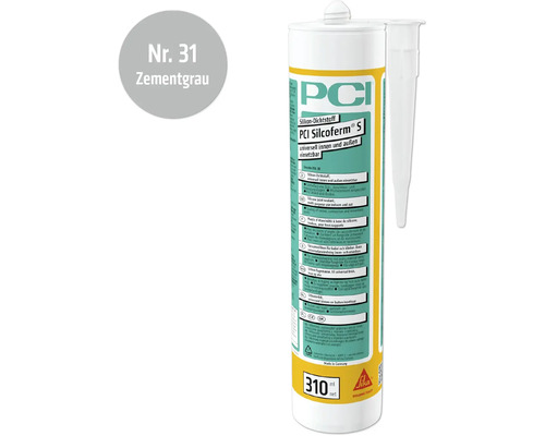PCI Silcoferm S Silikon Dichtstoff Kartusche, Zementgrau