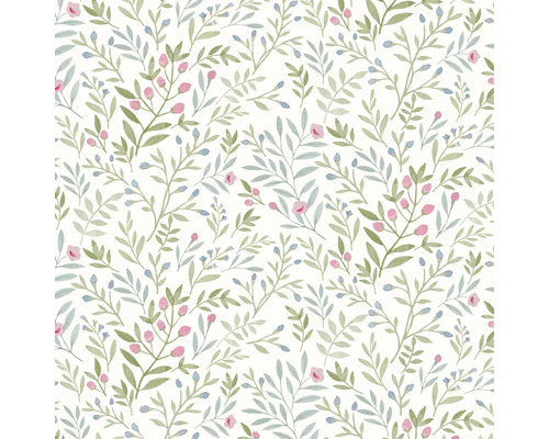 Papier peint à fleurs avec fleurs et feuilles