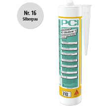 Mastic silicone PCI Silcoferm S, numéro 16 gris argenté, 310 ml
