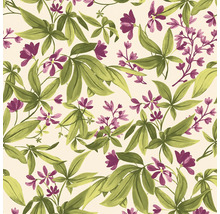 Motif continu avec feuilles et fleurs
