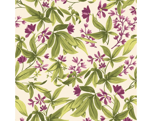 Motif continu avec feuilles et fleurs