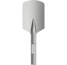 Burin-bêche Bosch en métal avec emmanchement hexagonal.