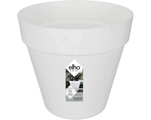 Pot de fleurs blanc en plastique