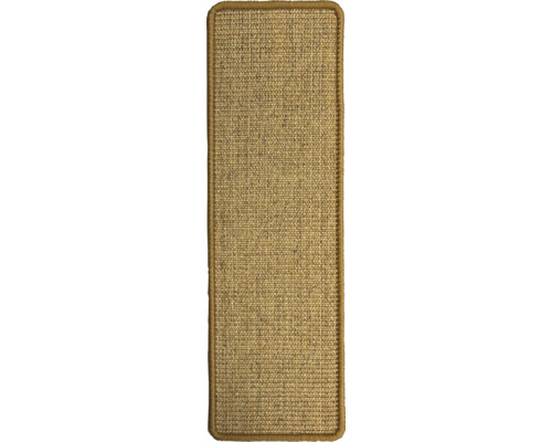 Marche d'escalier rectangulaire en sisal avec bordure