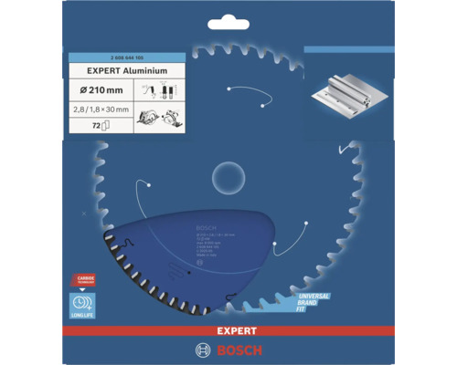 Bosch Expert Aluminium Sägeblatt, 210 Millimeter Durchmesser