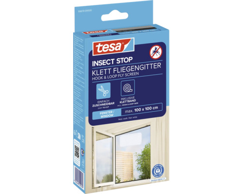 Moustiquaire à scratch Tesa Insect Stop, dimension maximale 100 x 100 centimètres