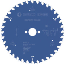 Lame de scie circulaire Bosch Expert Wood, diamètre 160 millimètres, alésage 20 millimètres, 36 dents, pour le bois.