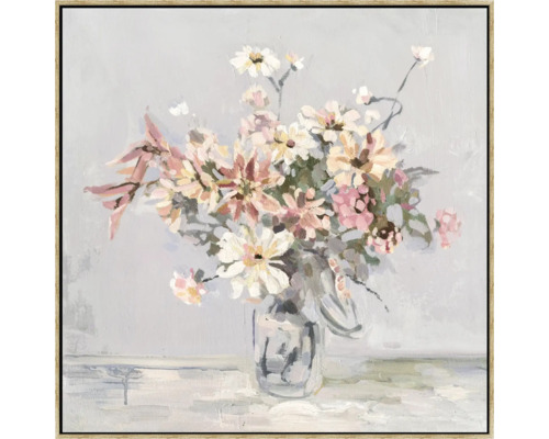 Peinture avec des fleurs dans un vase