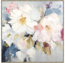 Peinture avec motif floral et cadre