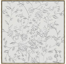 Peinture avec motif floral et cadre