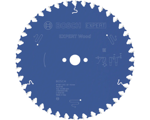 Lame de scie à bois Bosch Expert, diamètre 184 millimètres