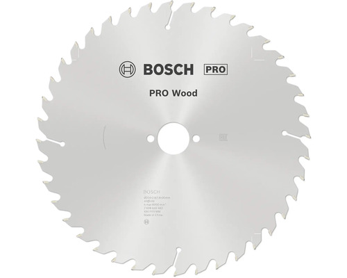 Bosch Kreissägeblatt PRO Wood für Holz mit 40 Zähnen und einem Durchmesser von 254 Millimetern.