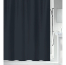 Rideau de douche foncé dans la salle de bain