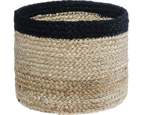 Panier tressé en jute avec bordure