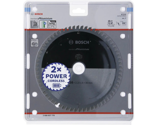Bosch Kreissägeblatt Standard Aluminium, Durchmesser 216 Millimeter
