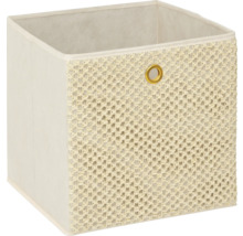 Boîte de rangement carrée avec motif tressé et œillet