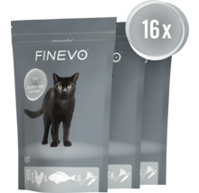 Finevo nourriture pour chats light au poulet, poisson et légumes, pack de 16 sachets fraîcheur de 85 grammes