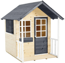 Cabane de jeu en bois avec fenêtres et porte pour enfants