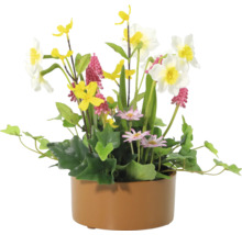 Dekorative Kunstblumen in einem Topf