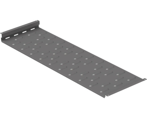 Regalboden aus Metall mit Befestigungslöchern