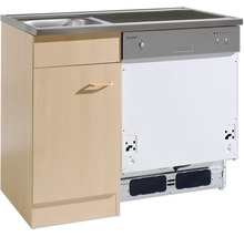 Cuisine compacte avec évier et lave-vaisselle