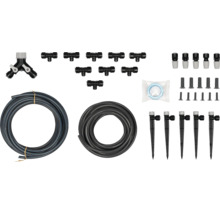 Gartenbewässerungsset mit Schlauch, Verbindungsstücken und Tropfern für die Gartenbewässerung