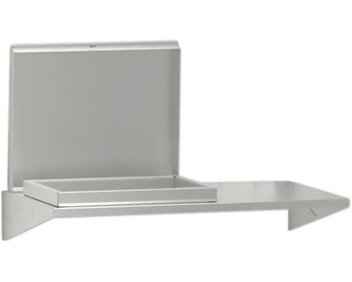 Wand-Seifenspender aus Edelstahl mit Ablage