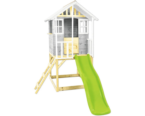 Maisonnette avec toboggan et échelle pour l'extérieur